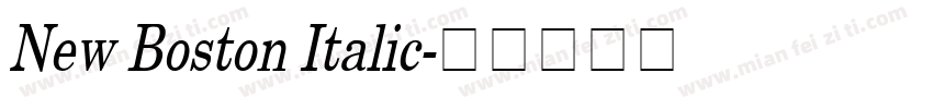 New Boston Italic字体转换